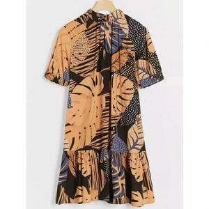 Anthropologie Corey Lynn Calter Sonia Flounced Hem Flowy Tunic Dress(M)